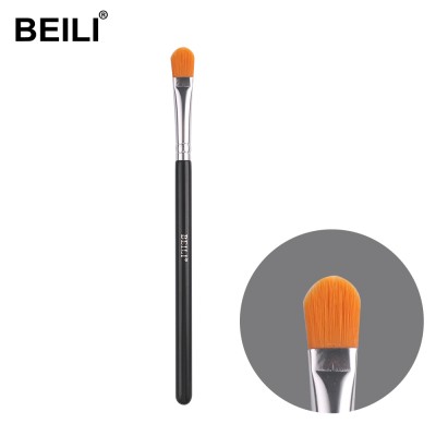 Beili Stock Vegan Eyeshadow Brush Makeup Tools Synthetic Brush Flat Concealer Makeup Brush Wholesale Custom